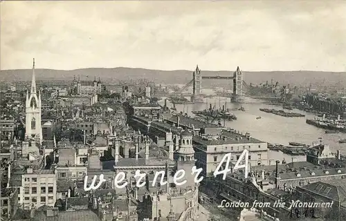 London v. 1916 Teil-Stadt-Ansicht  -- siehe Foto !!  (32893)
