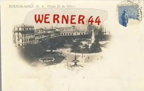Buenos Aires v. 1913  Plaza 25 de Mayo  (27440)