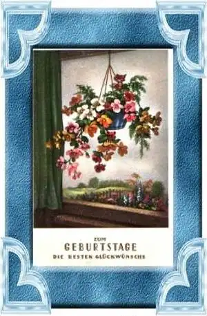 Geburtstag v.1931 Blumen am Fenster (11613)