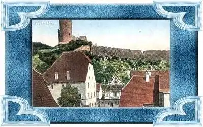 Kayersberg v.1916 Teil-Stadt-Ansicht (11728)