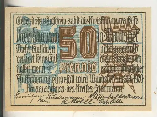 Kreis Stormarn, 24.6.1920, 50 Pfennig  ( GUTSCHEIN )  (006)