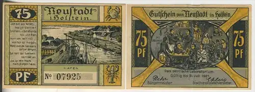 Neustadt in Holstein, 31. Juli 1921, 75 Pfennig   ( GUTSCHEIN )  (009)