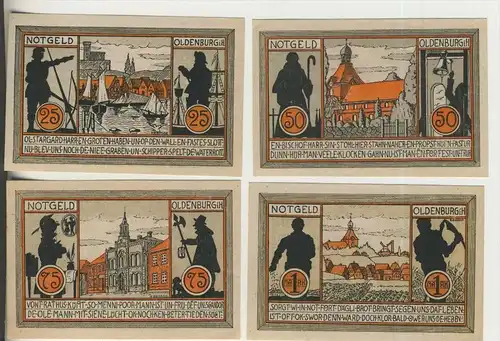Oldenburg in Holstein,1. Jan. 1922, 25,50,75 Pfennig + 1 Mark   ( GUTSCHEIN )  (011)
