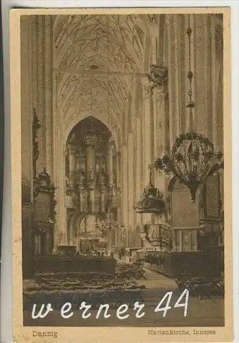 Danzig v.1929 Marienkirche -- Innenansicht  (13166)
