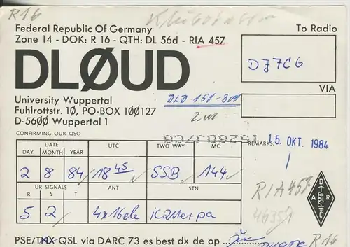 Wuppertal v. 1984  DLØUD (46359)