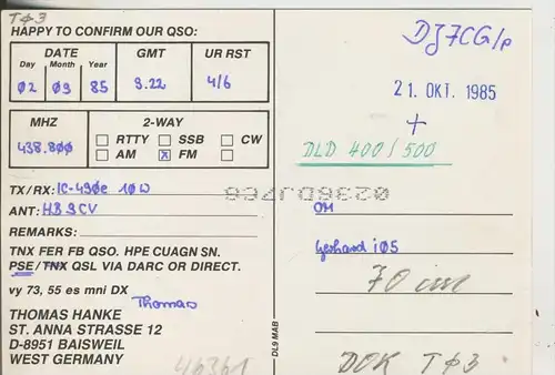 Baisweil v. 1985  DG6MCR  (46361)