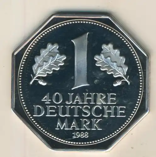 JUBILÄUMS SILBERMARK / 40 JAHRE DEUTSCHE MARK  (47955-2)