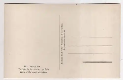 [Ansichtskarte] FRANCE -  Versailles - Table de la Signature de la Paix. 