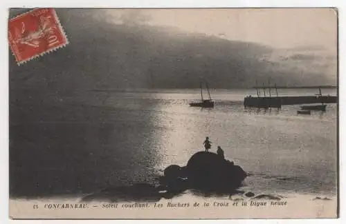 [Ansichtskarte] FRANCE - Concarneau - les Rochers de la Croix et la Digne neuve. 