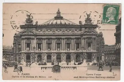 [Ansichtskarte] FRANCE - Paris - Opéra et la station du Métro. 