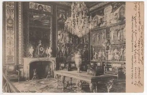 [Ansichtskarte] FRANCE - Palais de Fontainebleu - Ancienne chambre des Reines-Mères. 