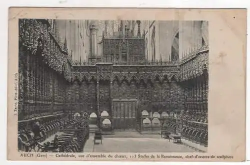 [Ansichtskarte] FRANCE - Auch - Cathédrale - vue d'ensemble du Choeur. 