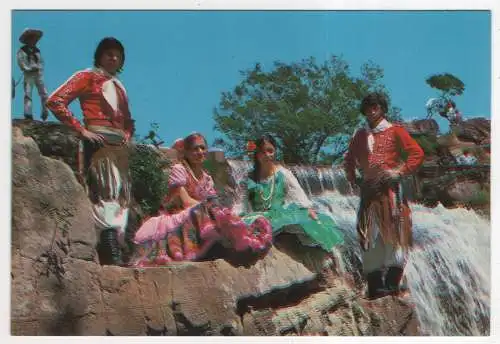 [Ansichtskarte] PARAGUAY - Salto del Chololó y parejas típicas. 