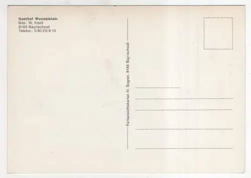 [Ansichtskarte] GERMANY - Bayrischzell - Gasthof Wendelstein. 