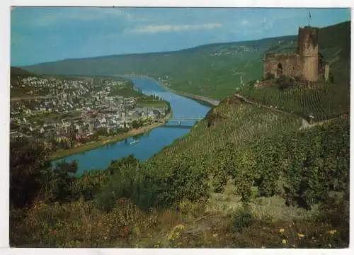 [Ansichtskarte] GERMANY - Bernkastel-Kues - Blick auf den Ortsteil Kues mit Burg Landshut. 