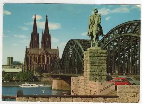 [Ansichtskarte] GERMANY - Köln am Rhein - Hohenzollenbrücke und Dom. 