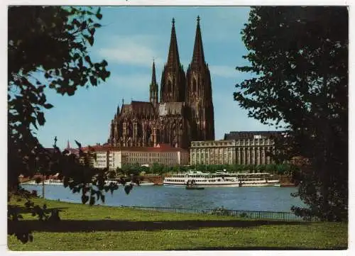 [Ansichtskarte] GERMANY - Köln am Rhein - Blick zum Dom vom Rheinpark. 