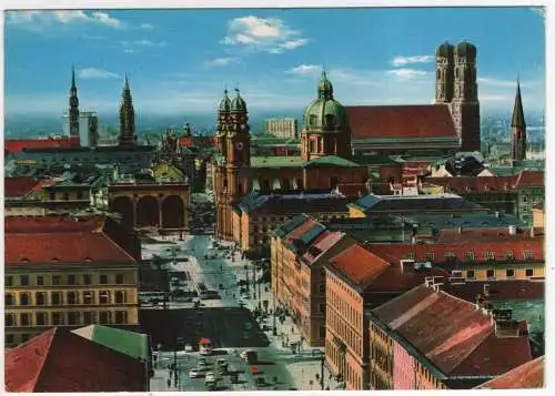 [Ansichtskarte] GERMANY - München - Ludwigstraße mit Blick auf Zentrum. 