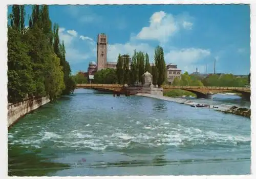 [Ansichtskarte] GERMANY - München - Isar - Deutsches Museum. 