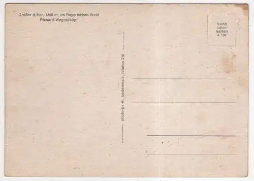 [Ansichtskarte] GERMANY - Großer Arber - Richard-Wagner-Kopf. 