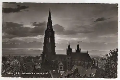 [Ansichtskarte] GERMANY -  Freiburg i. Br. - Münster im Abenlicht. 