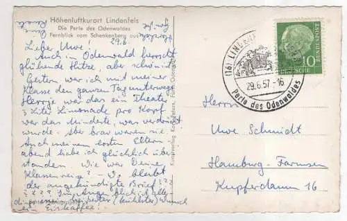 [Ansichtskarte] GERMANY -  Lindenfels - Odenwald. 