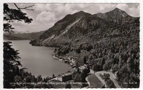 [Ansichtskarte] GERMANY -  Urfeld / Walchensee mit Kesselbergstraße und Herzogstand. 