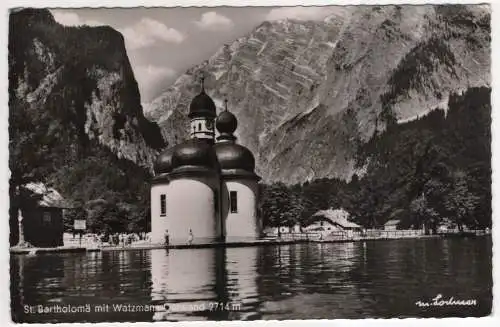 [Ansichtskarte] GERMANY -  St. Bartholomä mit Watzmann-Ostwand. 