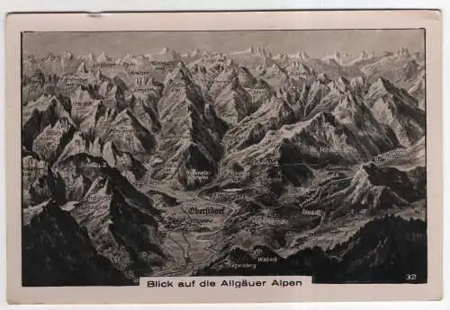 [Ansichtskarte] GERMANY -  Blick auf die Allgäuer Alpen. 