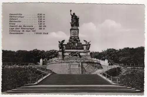 [Ansichtskarte] GERMANY - Rüdesheim am Rhein - Niederwalddenkmal. 