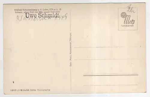 [Ansichtskarte] GERMANY - Schloß Schaumburg a. d. Lahn. 