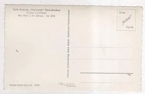 [Ansichtskarte] GERMANY - Café Panorama gegen Garmisch u. Tiroler Berge. 