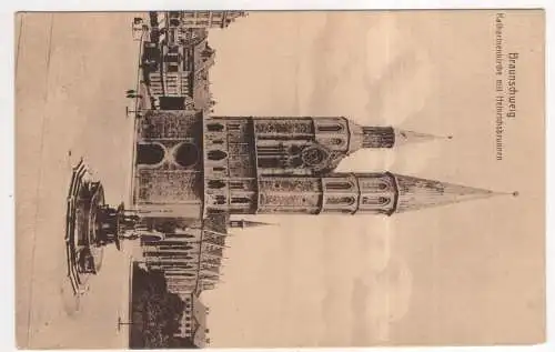 [Ansichtskarte] GERMANY - Braunschweig - Katharinenkirche mit Heinrichsbrunnen. 