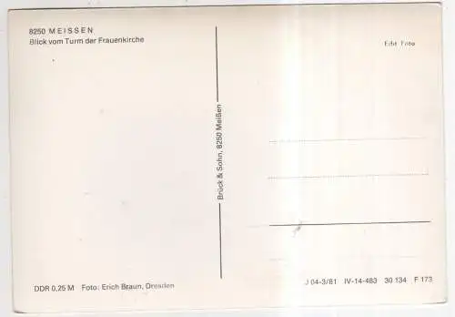 [Ansichtskarte] GERMANY - Meissen - Blick vom Turm der Frauenkirche. 