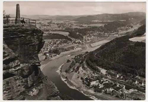 [Ansichtskarte] GERMANY - Blick vom Lilienstein nach Bad Schandau. 