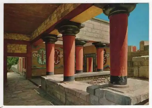 [Ansichtskarte] GREECE - Knossos - Der Palast - Der Saal der Säulen. 