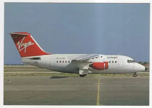 [Ansichtskarte] FLUGZEUG - City Jet / Virgin Atlantic - British Aerospace 146-100 at Nice. 