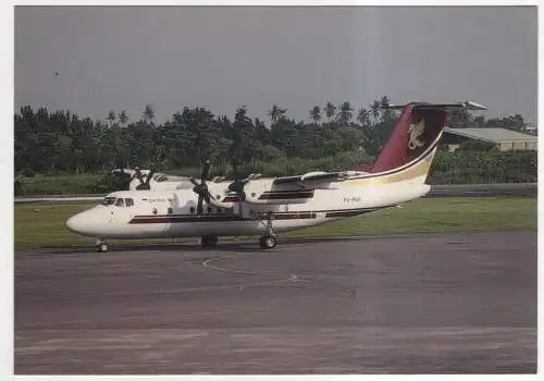 [Ansichtskarte] FLUGZEUG - Pelita Air - De Havilland DHC-7-103 Dash 7 at Medan. 