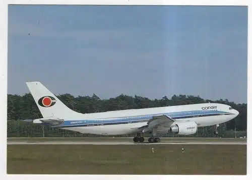 [Ansichtskarte] FLUGZEUG - Conair - Airbus A300B4-120 taking off at Frankfurt. 