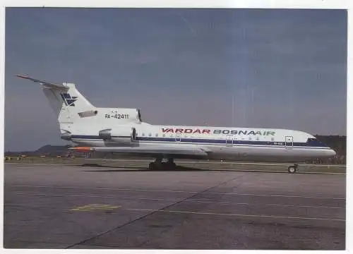 [Ansichtskarte] FLUGZEUG - Vardar Bosnaair - Yakolev 42D at Zurich. 