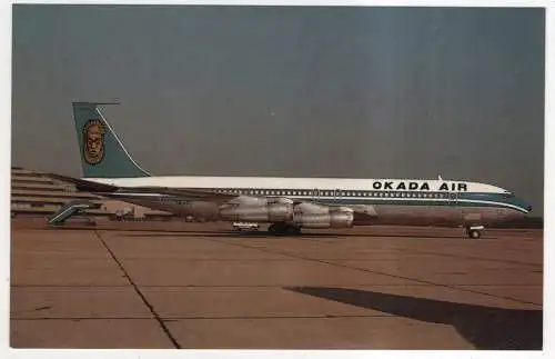 [Ansichtskarte] FLUGZEUG - Okada Air Nigeria - Boering.B707-355C at Cologne / Bonn. 