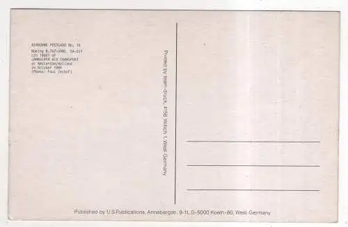 [Ansichtskarte] FLUGZEUG - Jamahirya Air Transport - Boeing B.707-348C at Amsterdam. 