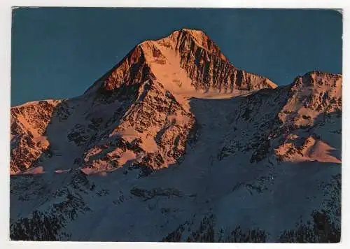 [Ansichtskarte] SWITZERLAND - Das Bietschhorn im Abendrot - Lötschental. 