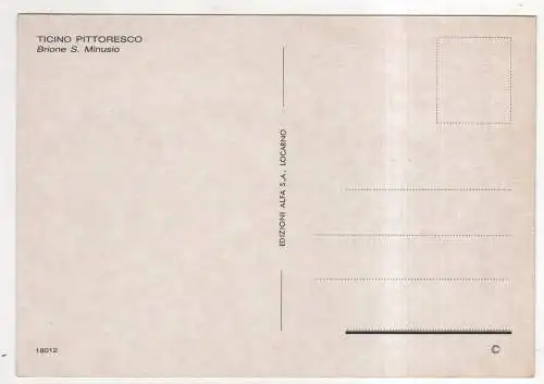 [Ansichtskarte] SWITZERLAND - Ticino Pittoresco - Brione S. Minusio. 