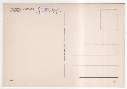 [Ansichtskarte] SWITZERLAND - Locarno Muralto - Lungolago. 