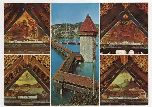 [Ansichtskarte] SWITZERLAND - Luzern - Kapellbrücke mit Pilatus. 