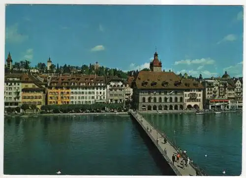 [Ansichtskarte] SWITZERLAND - Luzern - Reussquai mit Rathaus. 