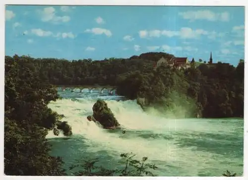 [Ansichtskarte] SWITZERLAND - Rheinfall bei Schaffhausen mit Schloß Laufen. 