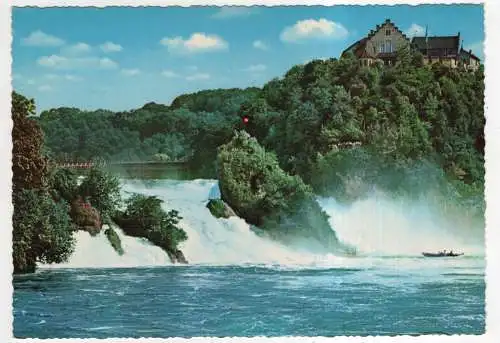 [Ansichtskarte] SWITZERLAND - Rheinfall bei Schaffhausen mit Schloß Laufen. 