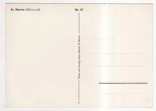 [Ansichtskarte] SWITZERLAND - St. Moritz - Oberengadin. 